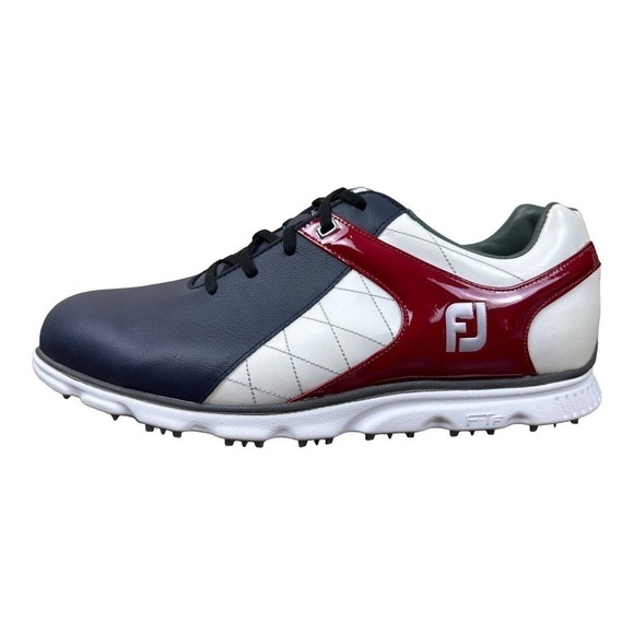 Footjoy FJ Pro SL Men’s Size 11.5 XW Navy/Red Spikeless Golf Shoes RARE. - Picture 12 of 13